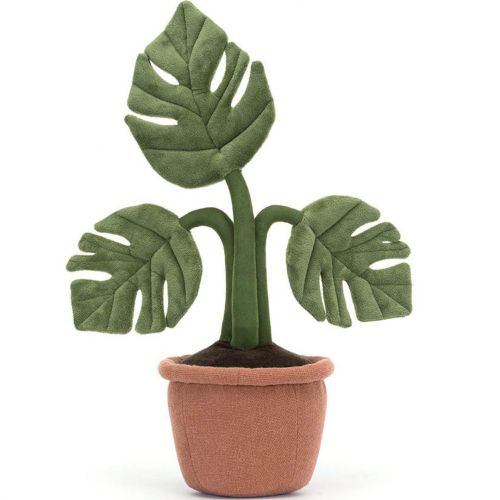 jellycat amuseables knuffelmonstera - 43 cm