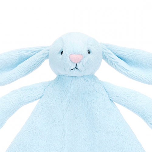 jellycat knuffeldoek bashful blue konijn - 27 cm 