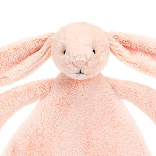 jellycat knuffeldoek bashful blush konijn - 27 cm 