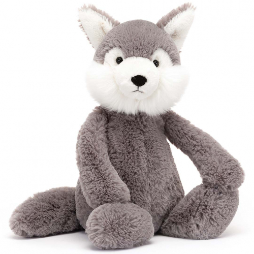 jellycat loup en peluche bashful - 31 cm