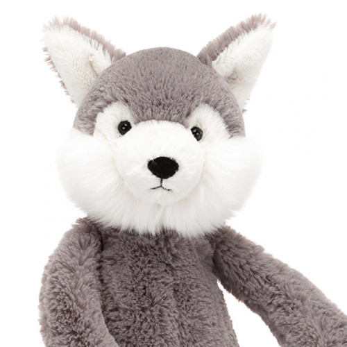 jellycat loup en peluche bashful - 31 cm