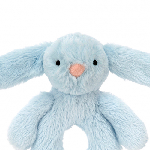 jellycat rammelaar bashful blue konijn - 18 cm 