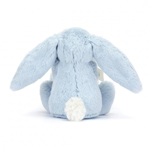 jellycat knuffeldoek bashful blue konijn - 34 cm 
