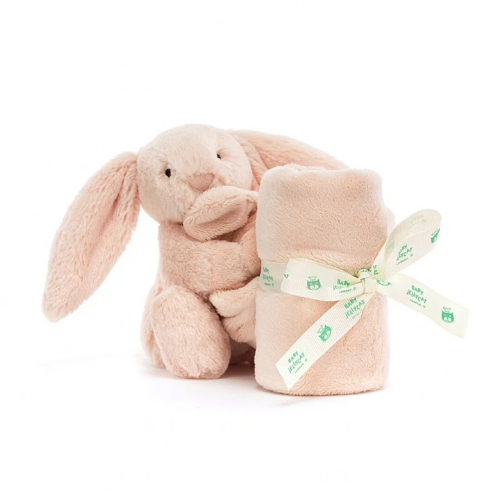jellycat knuffeldoek bashful blush konijn - 34 cm 