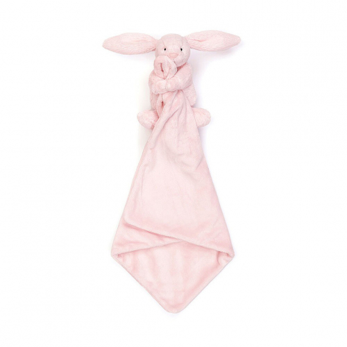 jellycat knuffeldoek bashful pink konijn - 34 cm 