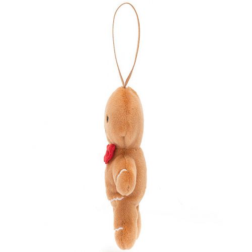 jellycat festive folly kersthanger gingerbread fred - 10 cm