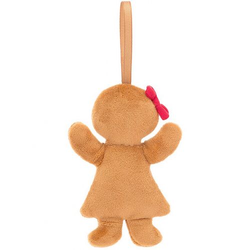 jellycat festive folly décoration de Noël gingerbread ruby - 10 cm