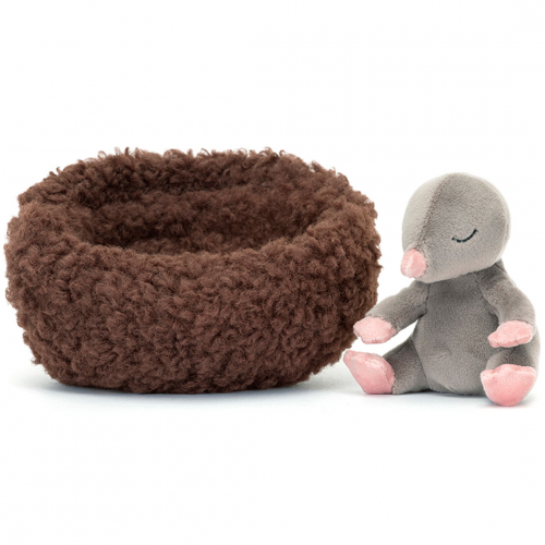 jellycat hibernating knuffelmol - 13 cm