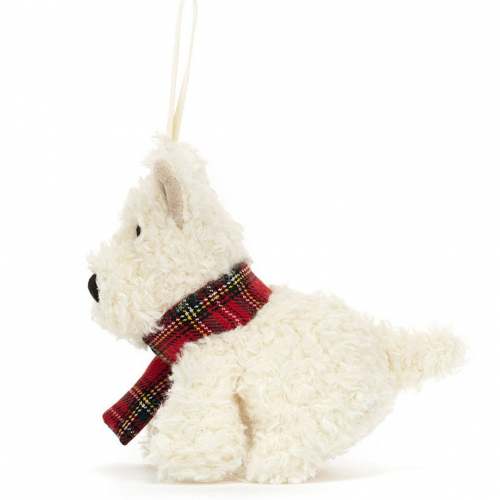 jellycat kersthanger hond scottie - 11 cm 