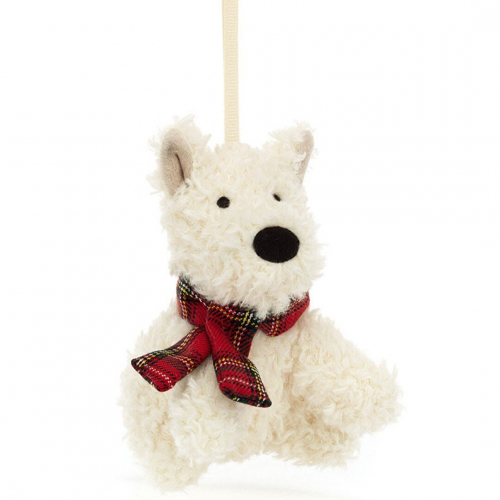 jellycat kersthanger hond scottie - 11 cm 