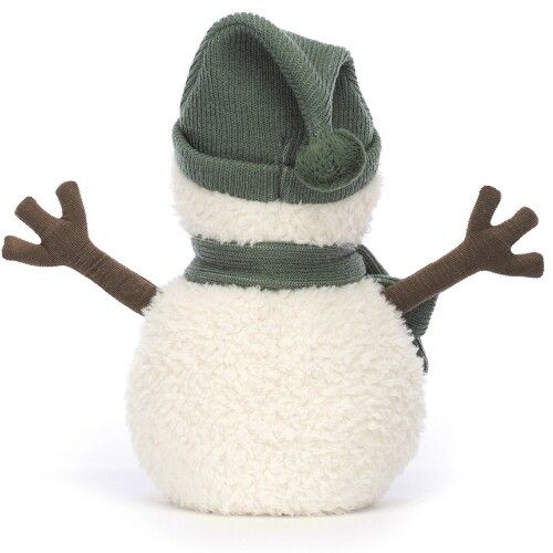 jellycat bonhomme de neige en peluche - 26 cm