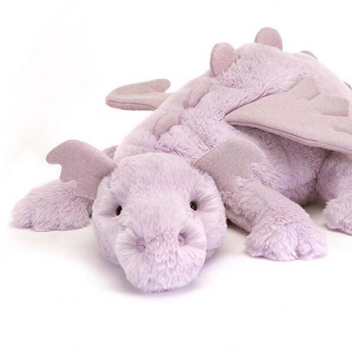 jellycat knuffeldraak lavender - 66 cm 