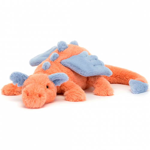 jellycat knuffeldraak persimmon - 50 cm  