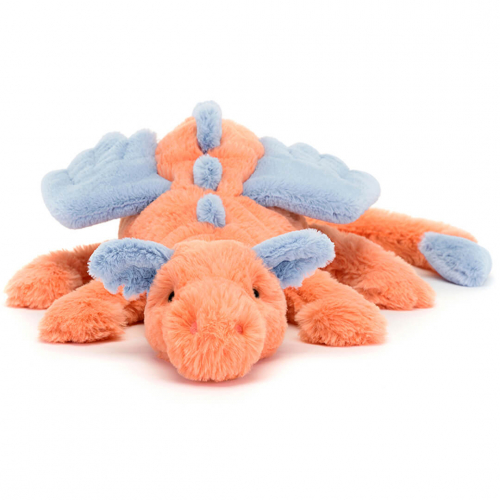 jellycat knuffeldraak persimmon - 50 cm  