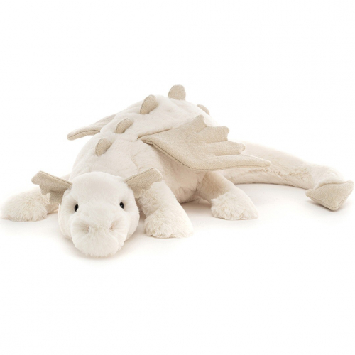 jellycat knuffeldraak snow - 50 cm