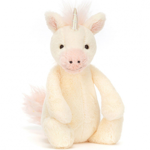 jellycat knuffeleenhoorn bashful - 18 cm