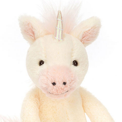 jellycat knuffeleenhoorn bashful - 18 cm