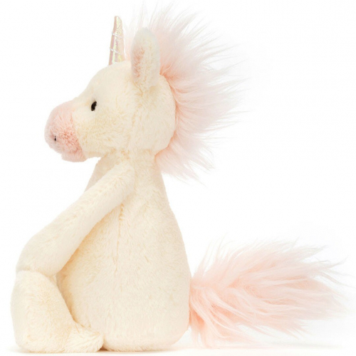 jellycat knuffeleenhoorn bashful - 18 cm