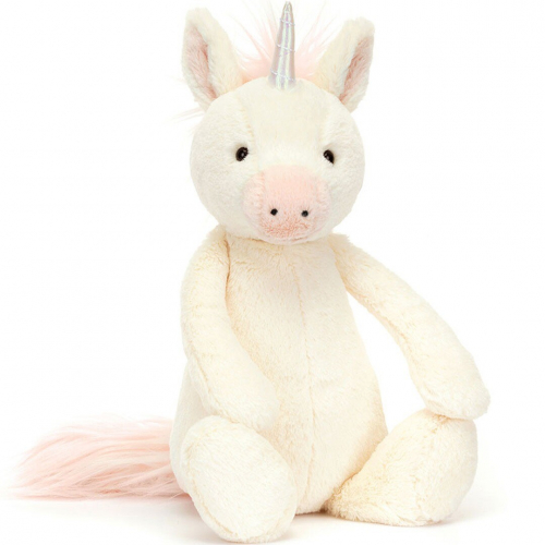 jellycat knuffeleenhoorn bashful - 31 cm