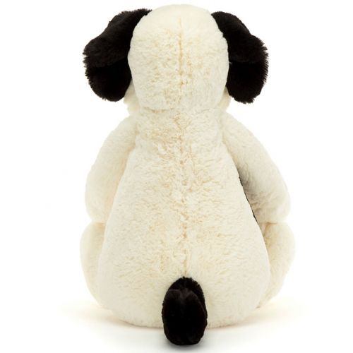 jellycat chiot noir et crème en peluche bashful - 67 cm