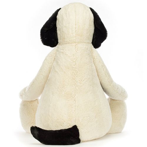 jellycat knuffelhond bashful black & cream puppy - 108 cm 