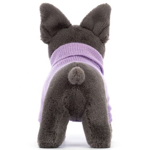 jellycat knuffelhond sweater french bulldog - 17 cm