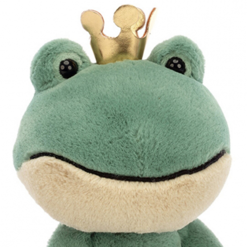 jellycat knuffelkikker fabian frog prince - 23 cm 
