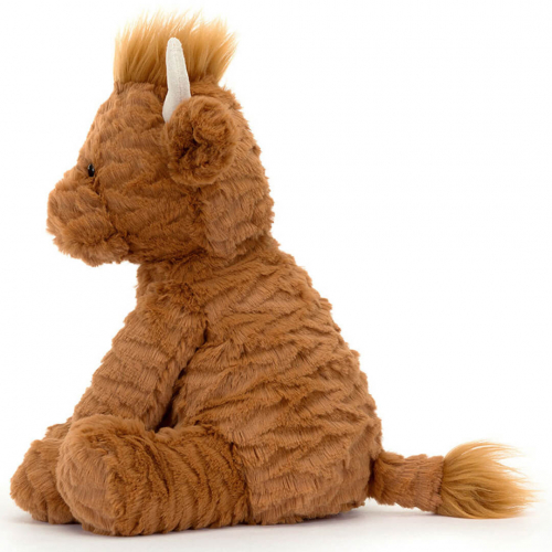 jellycat knuffelkoe schotse hooglander fuddlewuddle - 23 cm