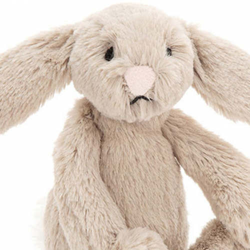 jellycat knuffelkonijn bashful bunny baby beige - tiny - 13 cm