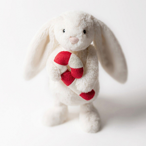 jellycat knuffelkonijn bashful zuurstok - 18 cm
