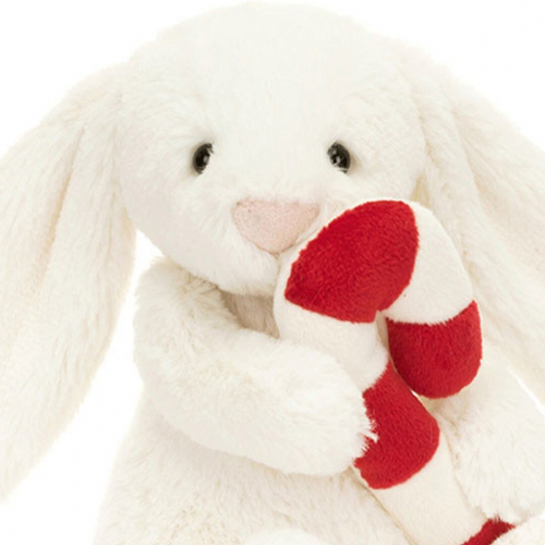 jellycat knuffelkonijn bashful zuurstok - 18 cm