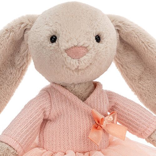 jellycat peluche lapin lottie bunny - ballet - 17 cm