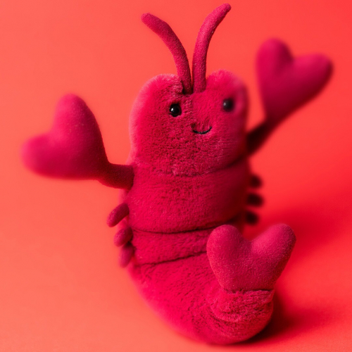 jellycat peluche homard love me lobster- 16 cm