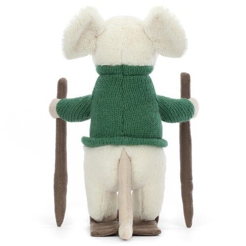 jellycat knuffelmuis merry mouse - skiing - 20 cm