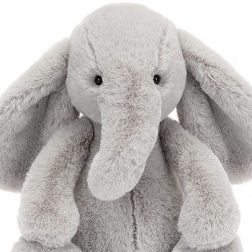 jellycat knuffelolifant bashful luxe elephant thuddeus - 31 cm