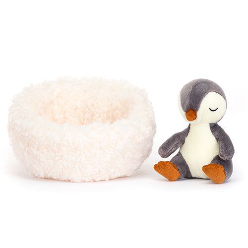 jellycat knuffelpinguïn hibernating penguin - 13 cm