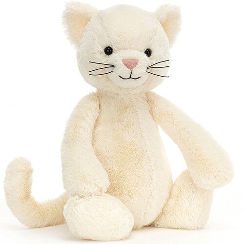 jellycat knuffelpoes bashful cream kitten - m - 31 cm