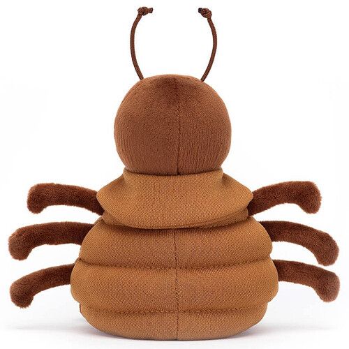 jellycat knuffelspin anoraknid brown - 13 cm