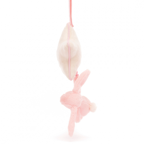 jellycat muziekdoosje bashful pink konijn - 30 cm