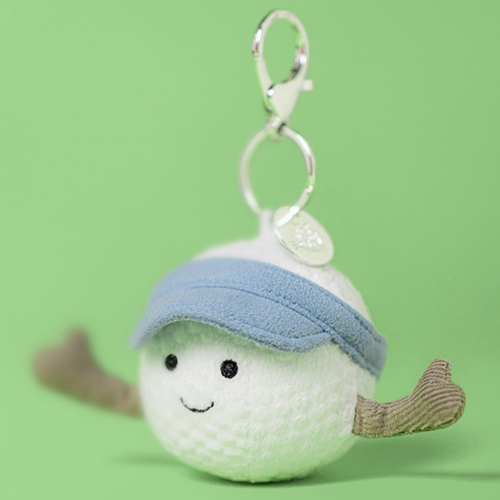 jellycat porte-clés amuseables balle de golf - 12 cm