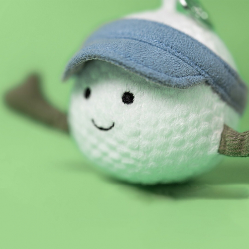 jellycat porte-clés amuseables balle de golf - 12 cm