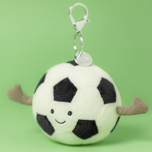 jellycat porte-clés amuseables footbal - 16 cm