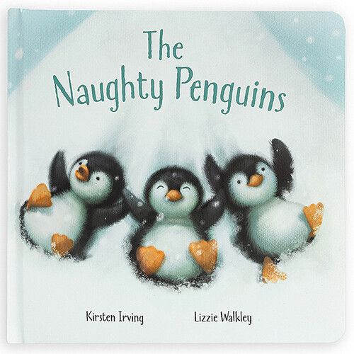 jellycat kartonboekje the naughty penguins