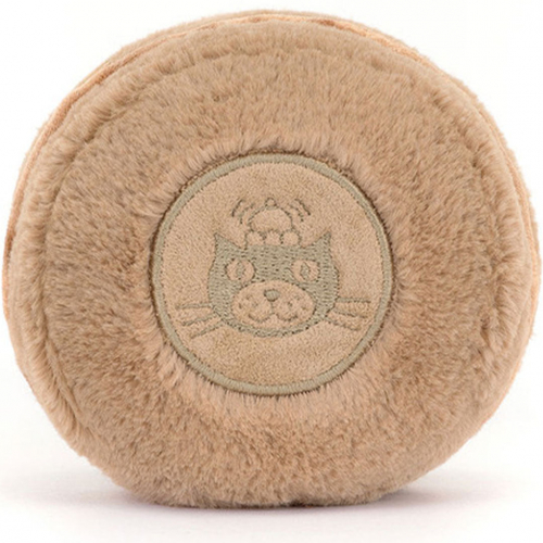jellycat amuseables knuffelmacaron chocola - 12 cm