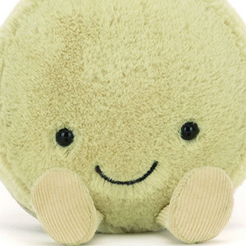 jellycat amuseables knuffelmacaron pistache - 12 cm