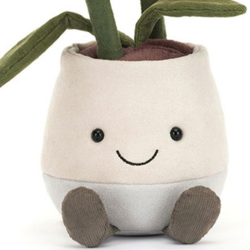 jellycat amuseables knuffelorchidee - 25 cm