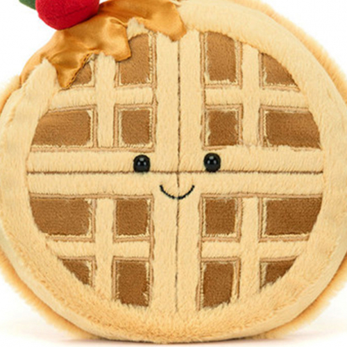 jellycat amuseables knuffelwafel - 15 cm