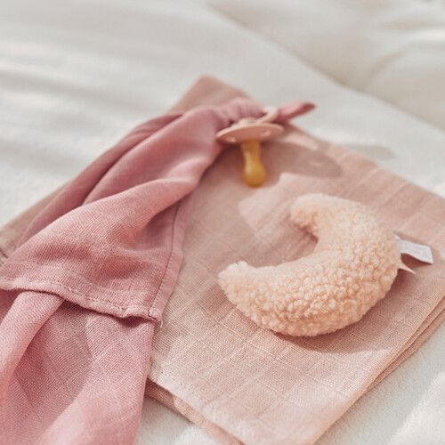 jollein bamboe hydrofiele spuugdoekjes pale pink - 3st