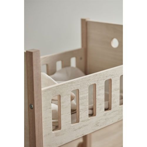 kids concept poppenbed met beddengoed - naturel - 50 cm