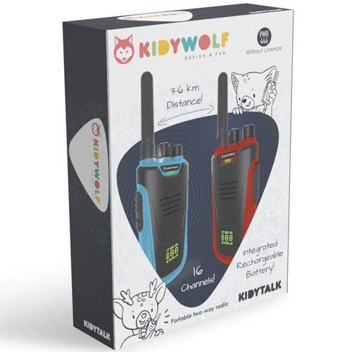 kidywolf walkie talkie - blauw rood
